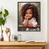 Diamond Painting -DIY Round Drill Big Eye Cute Girl