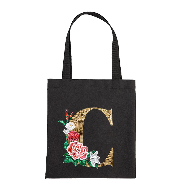 DIY Diamonds Painting Handbag Linen Shopping Bag Portable Craft Fashion for Work gbfke