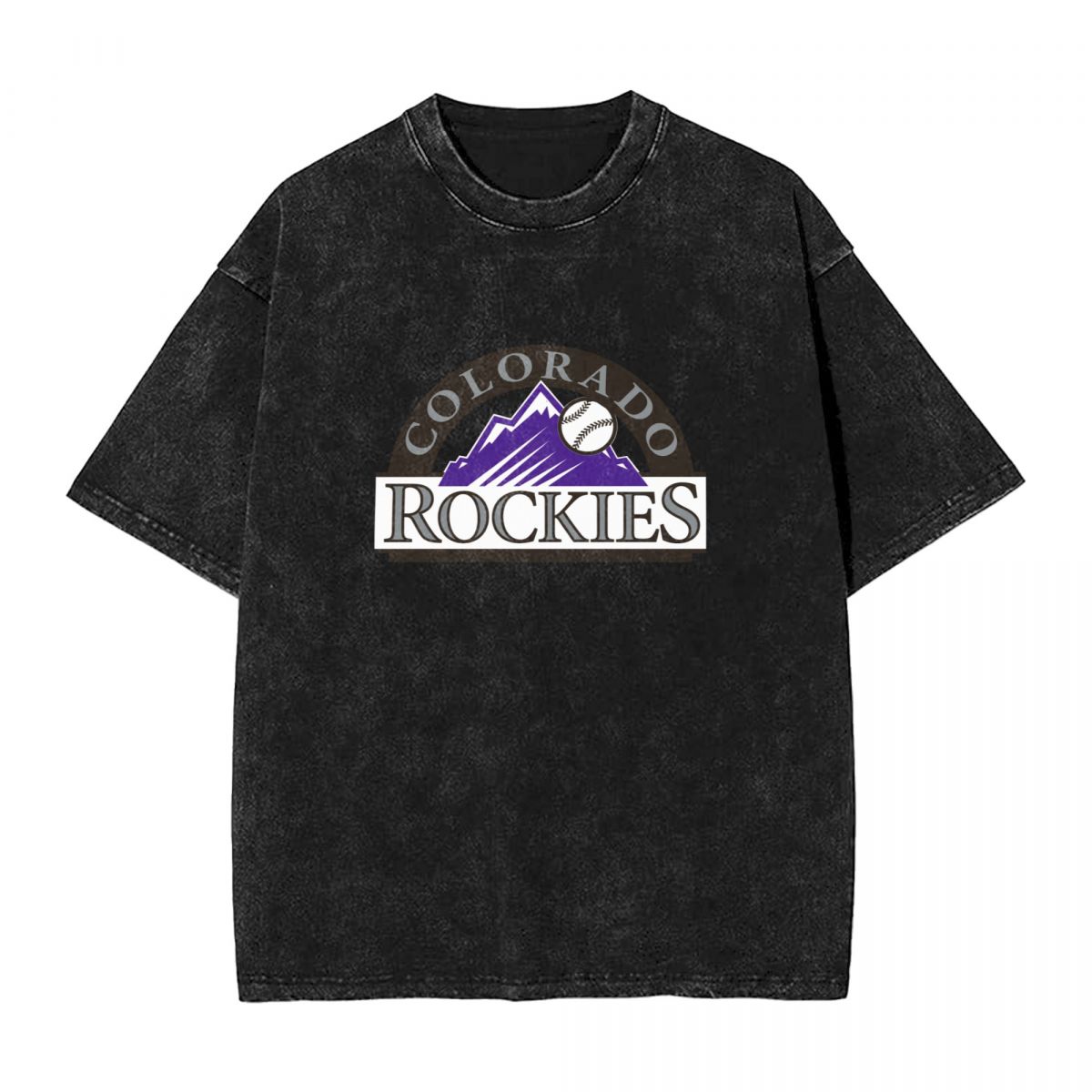 Colorado Rockies Printed Vintage Men's Oversized T-Shirt