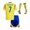 RONALDO #7 Al Nassr Home Kids Soccer Jerseys Full Kit 2024/25 &ndash; ACL