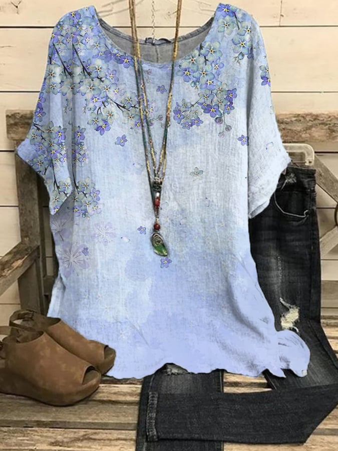 Women's Cotton Floral Print Casual Shirt