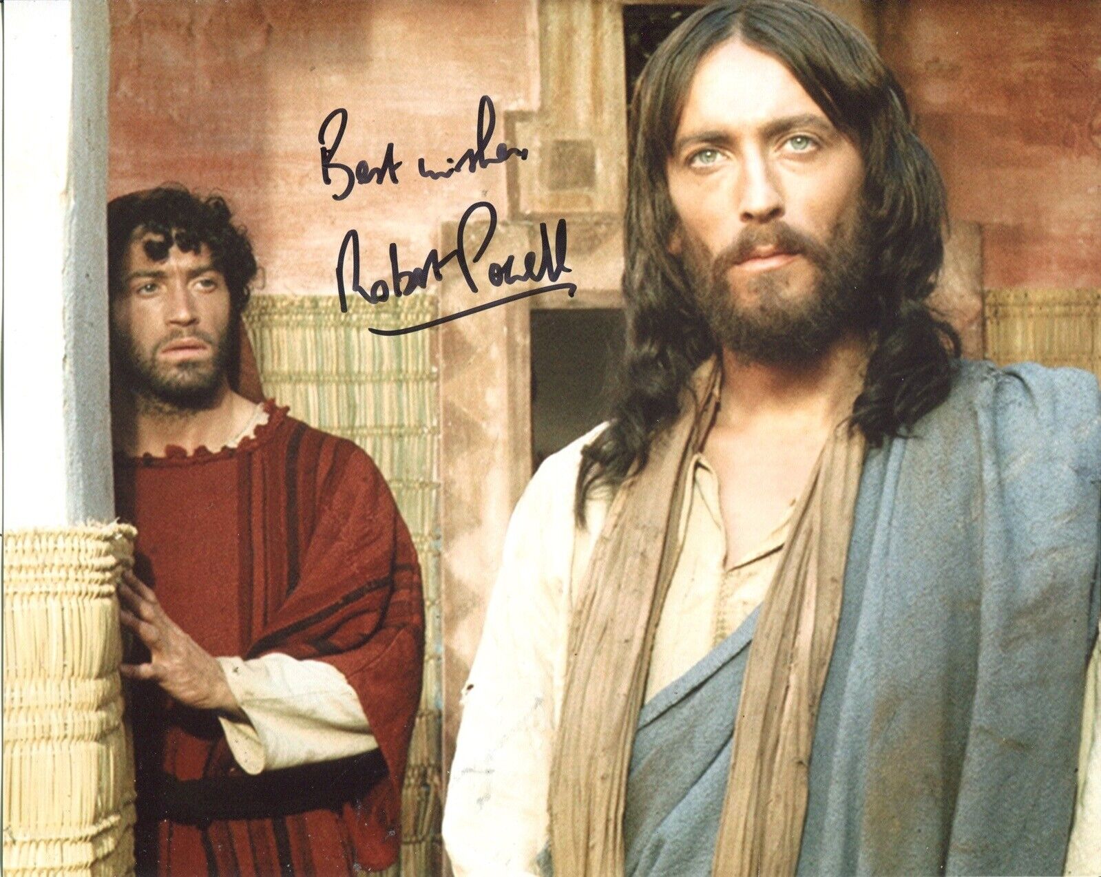 Jesus of Nazareth 8x10 scene Photo Poster painting signed by actor Robert Powell - UACC DEALER