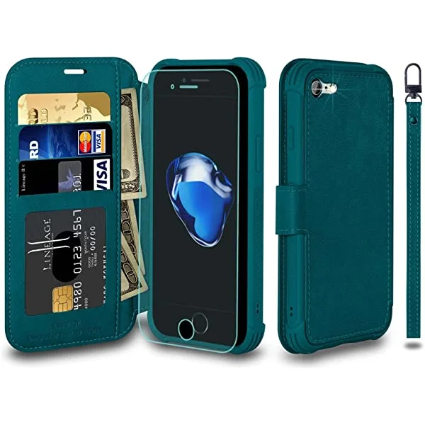 VANAVAGY iPhone SE 2022/iPhone SE 2020 Wallet /iPhone 8/iPhone 7 Wallet Case 4.7 inch