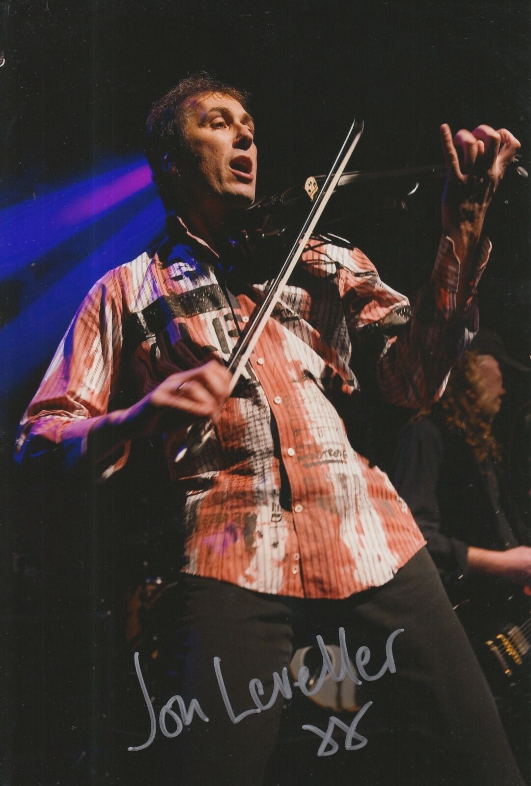 Jon Sevink Hand Signed 12x8 Photo Poster painting The Levellers 1.