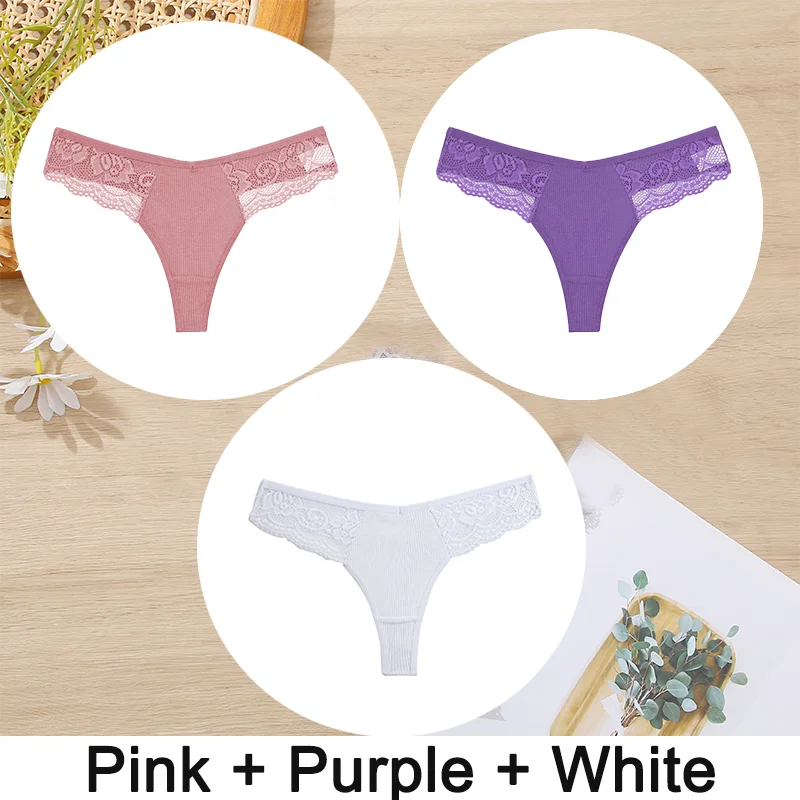 Billionm Cotton Panties for Women Sexy Lace Underwear G-String Underpants Female Perspective Hollow out Soft Intimate Lingerie