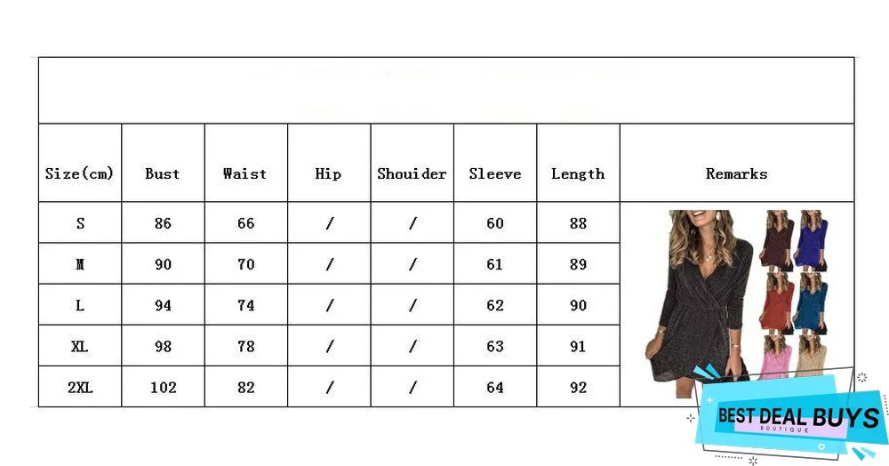 Spring and Summer New Women's V Collar Irregular Sequin Evening Dress Black Dresses