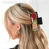 Rose DIY Diamond Painting Claw Clips for Adults Beginners Diamond Art Western Hair Clips Anti-Slip Design for Women Long Short Hairstyle Jewelry Supplies