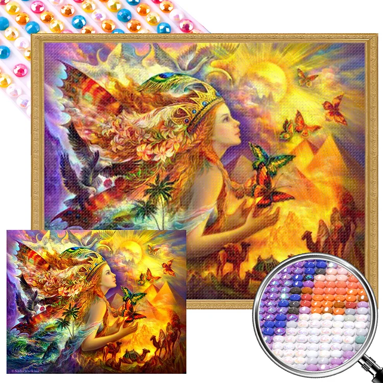 Crown Woman 50*40CM (Canvas) AB Round Drill Diamond Painting gbfke