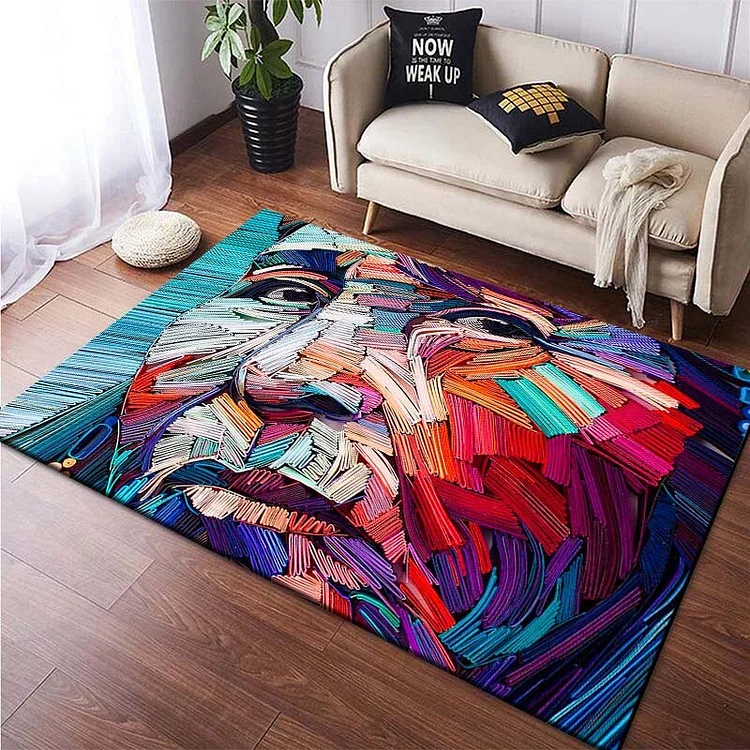 3D Artistry Colorful Large Carpet Area Rugs for Living Room Bedroom Square Floor Mats Home Decoration Table Mats Non-slip Mats