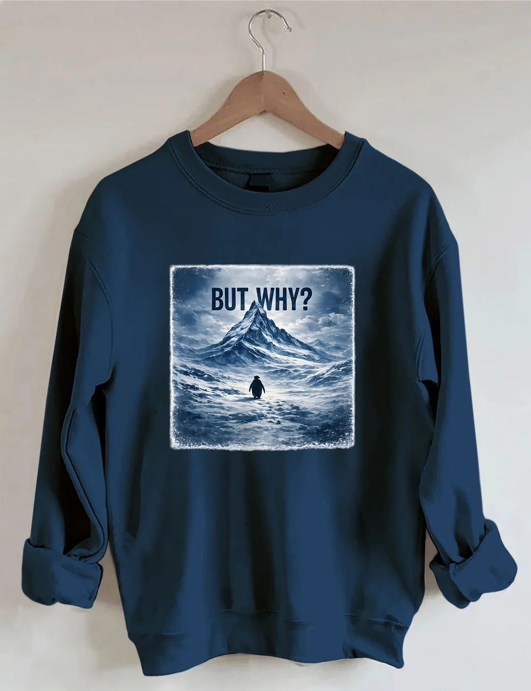 But Why Penguin Sweatshirt