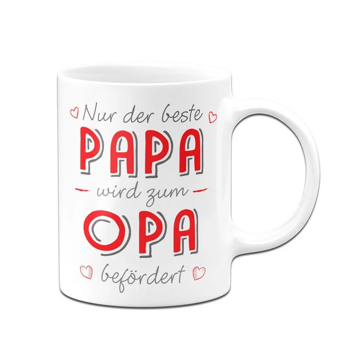 Kettenmachen Tasse - Nur Der Beste Papa Wird zum Opa Befördert
