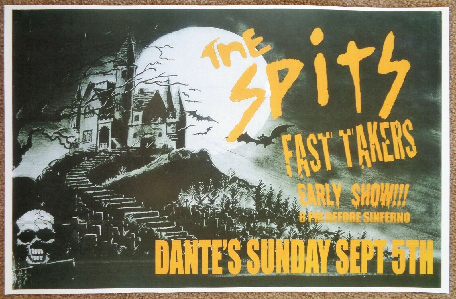 THE SPITS 2010 Gig POSTER Portland Oregon Concert