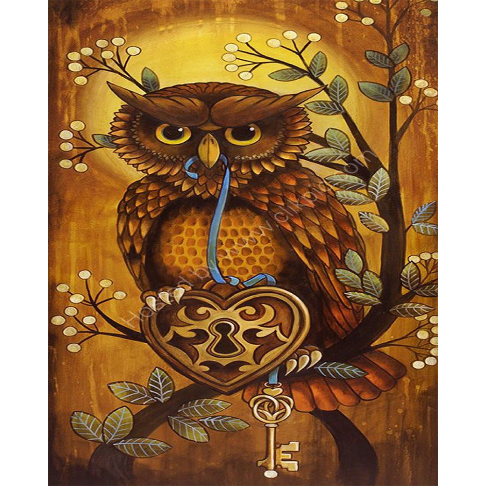 

Owl - Round Drill Diamond Painting - 30*40CM, 501 Original