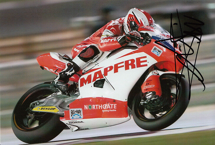 Nicolas Terol Moto2 Hand Signed Suter Photo Poster painting 5x7.5 2013 4.