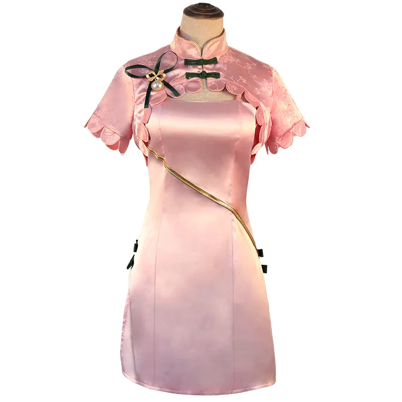 Hatsune Miku Cosplay Costume Shaohua Vocaloid Pink Cheongsam