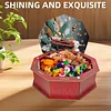 5D DIY Diamond Art Painting Wood Snack Storage Box with Lid (Christmas Candle)
