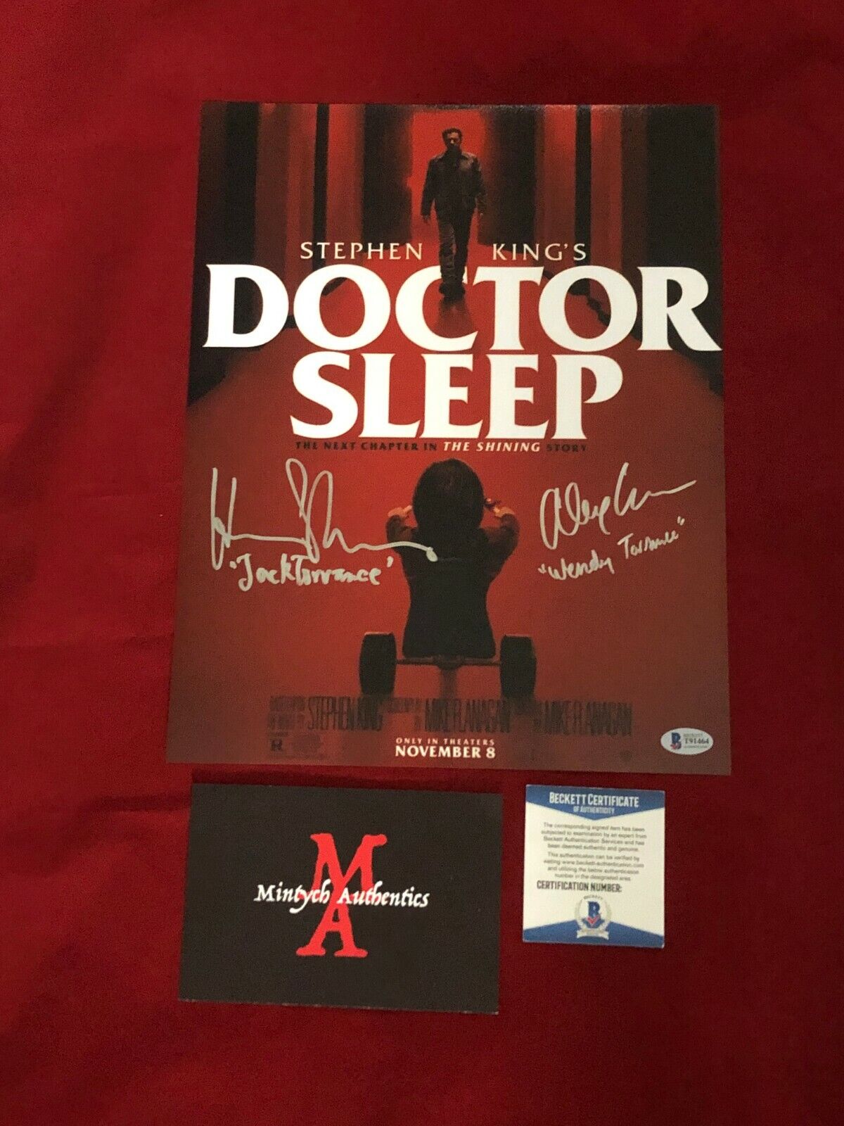 DR. SLEEP DUAL CAST SIGNED 11x14 Photo Poster painting! DR SLEEP! JACK & WENDY TORRANCE! BECKETT