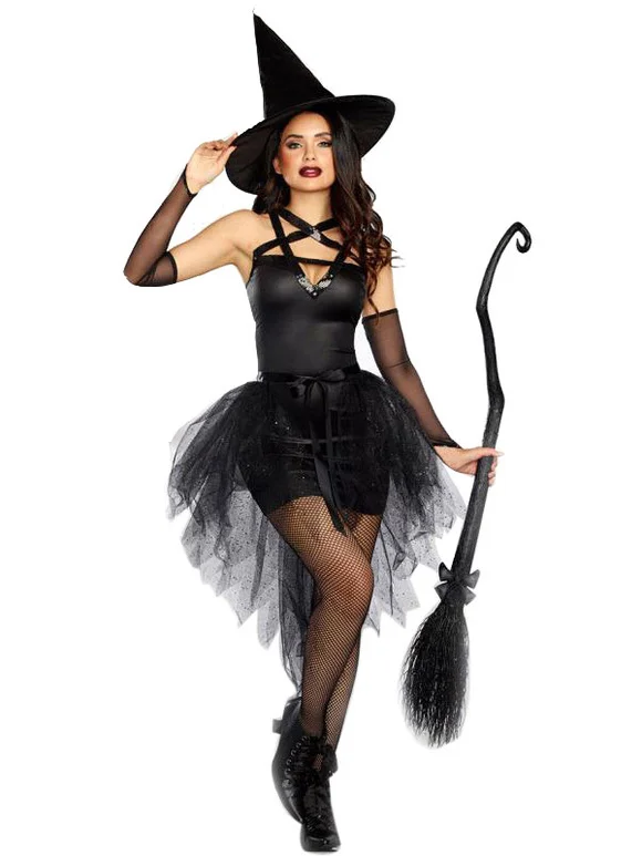 Black Witch Costume Women Two Piece Set Carnival Costumes Novameme