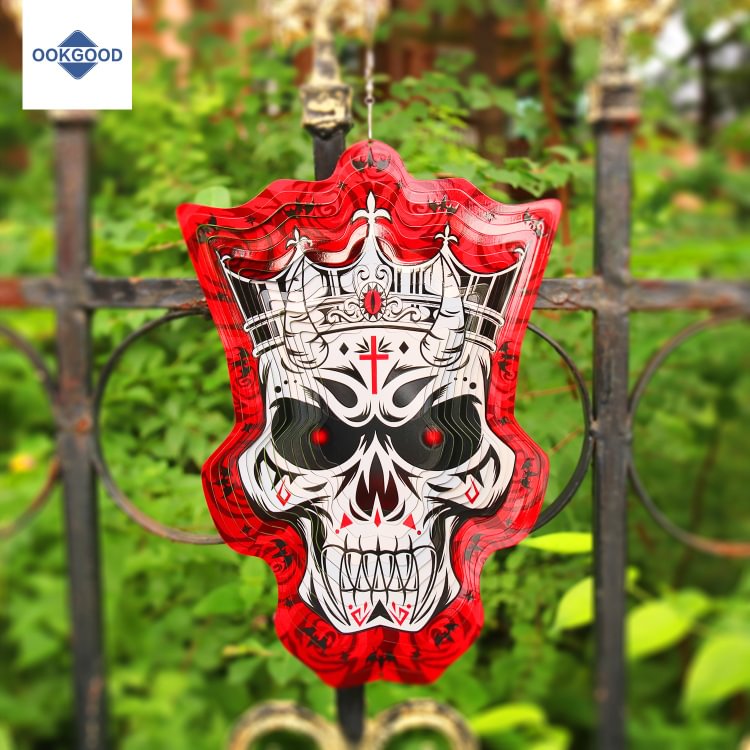 Halloween Themed 3D Optical Illusion Hanging Wind Spinner