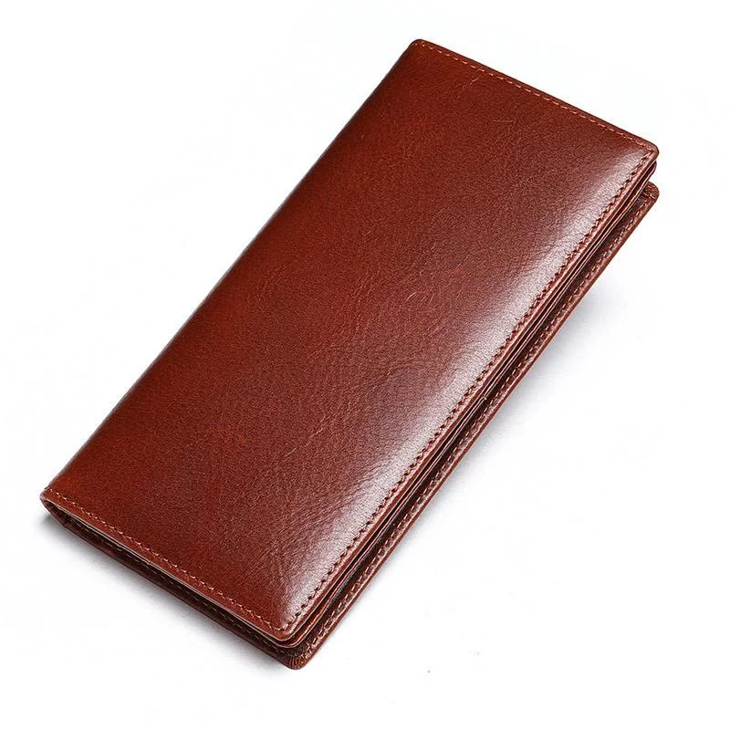 Men&rsquo;s Vintage Fine Stitching Soft Leather Multiple Slot Casual Wallet