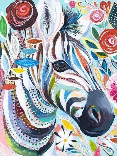 Animal Zebra Paint By Numbers Kits UK For Adult PH9482