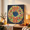 DIY Special Shape Diamond Painting Pearl Art With Inner Frame Kit 25x25cm(Christmas wreath)
