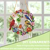 DIY Diamond Painting Kit Garden Wreath Bluebird 9.45x9.45in