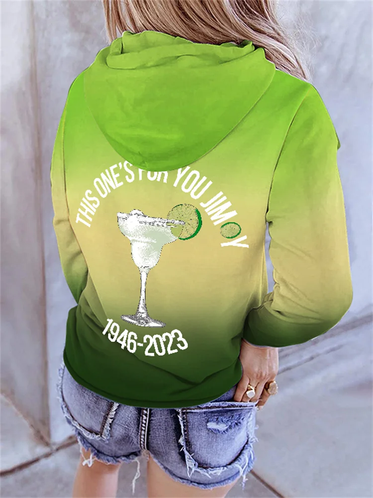 Margarita This One's For Jimmy 1946-2023 Gradient Hoodie