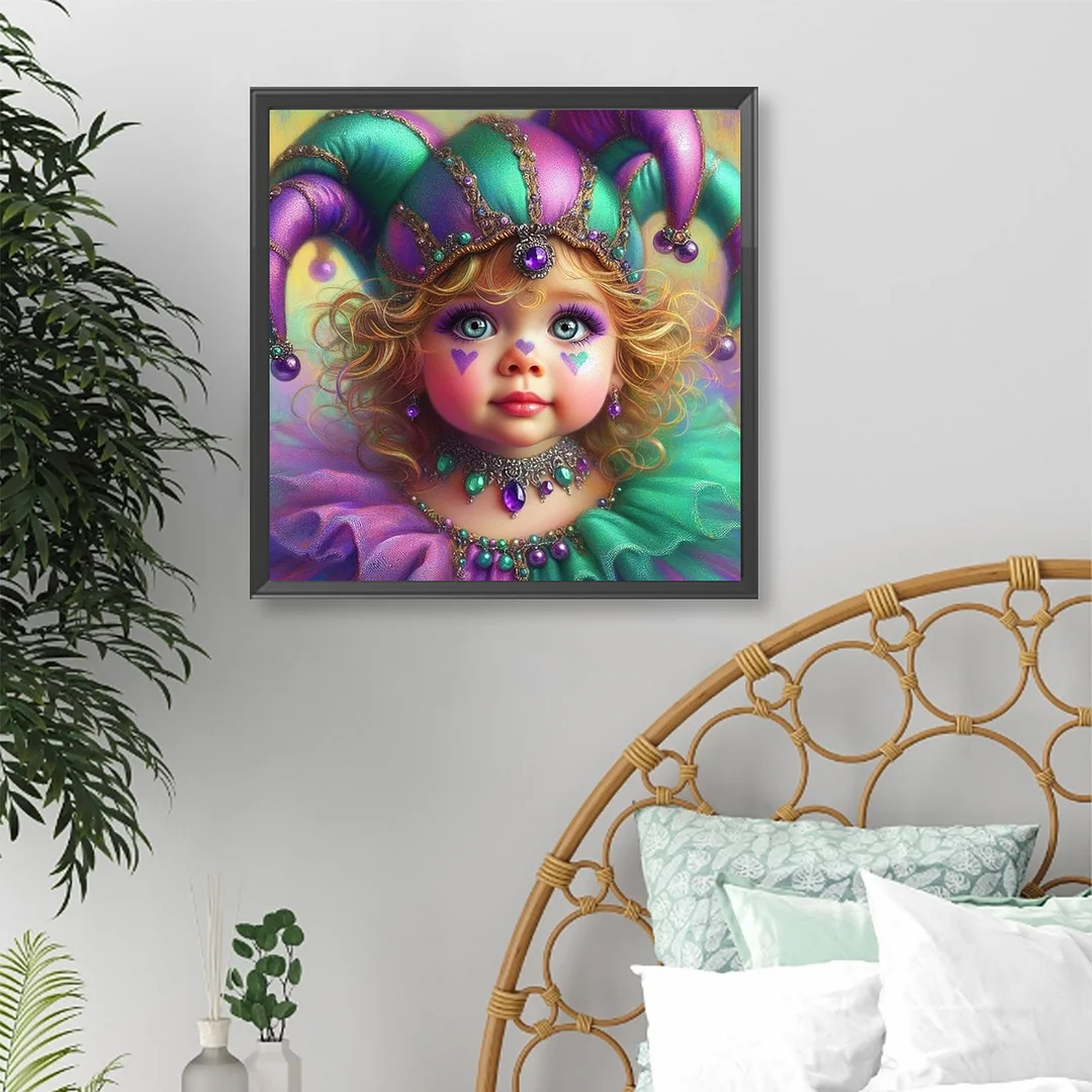 Diamond Painting - Full Round Drill - Kiddo Clown(Canvas|40*40cm)