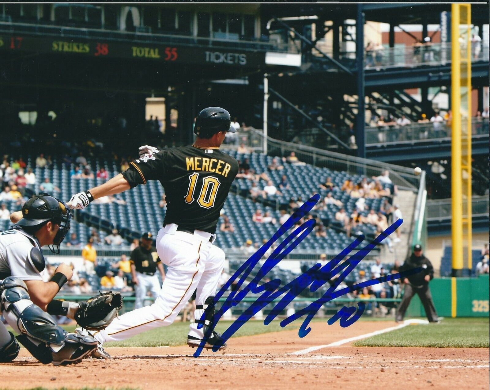 Signed 8x10 JORDY MERCER Pittsburgh Pirates Autographed Photo Poster painting - COA