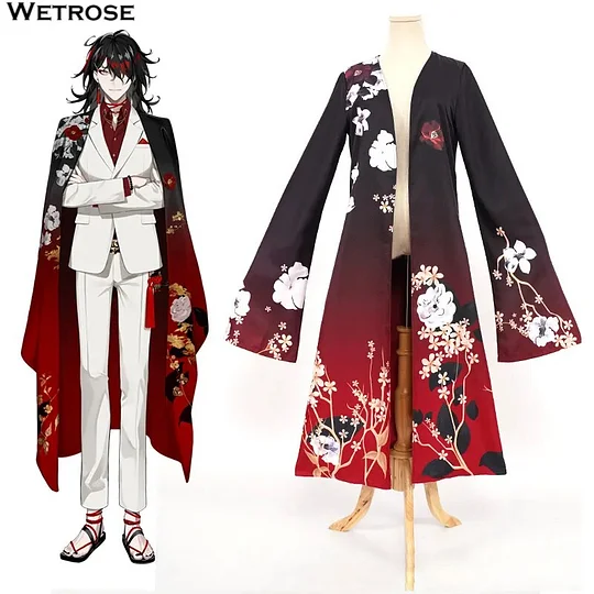 [Wetrose] In Stock Vox Akuma Cosplay Costume Coat Cloak Kimono Nijisanji EN Vtuber Full Set Halloween Japanese