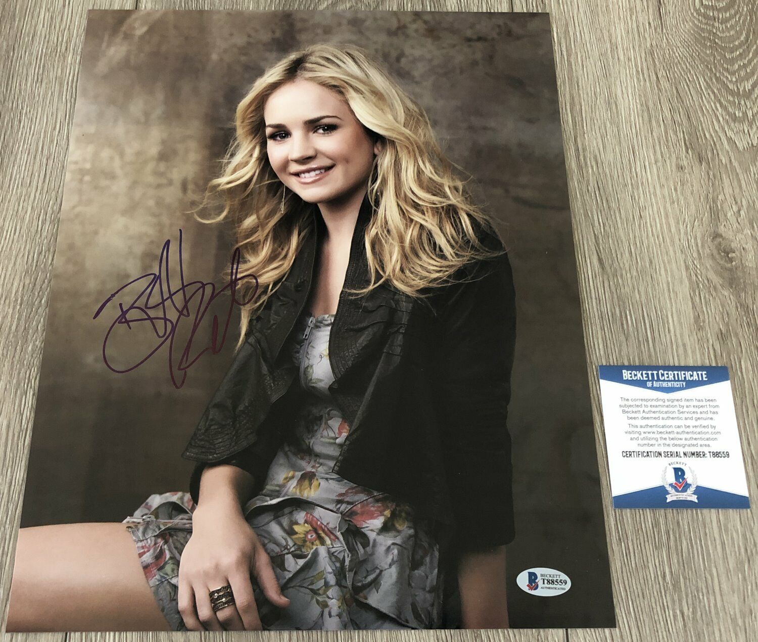 BRITT ROBERTSON SIGNED AUTOGRAPH TOMORROWLAND 11x14 Photo Poster painting wPROOF BECKETT BAS COA