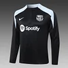 Joyfball 2024/2025 Barcelona Half-Pull Training Suit Black Football Shirt 1:1 Thai Quality