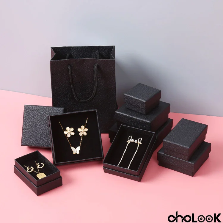 Simple Portable Necklace Earrings Bracelet Jewelry Packaging Box