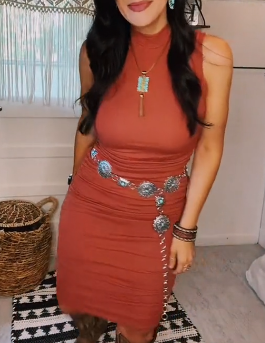 Women's Sleeveless Casual Solid Color Dress