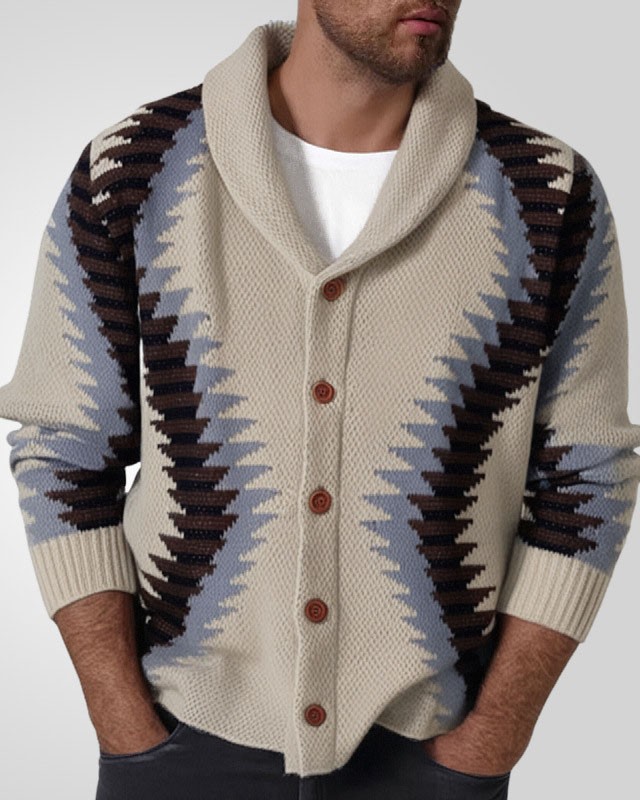 Men's Casual Knitted Cardigan Sweater