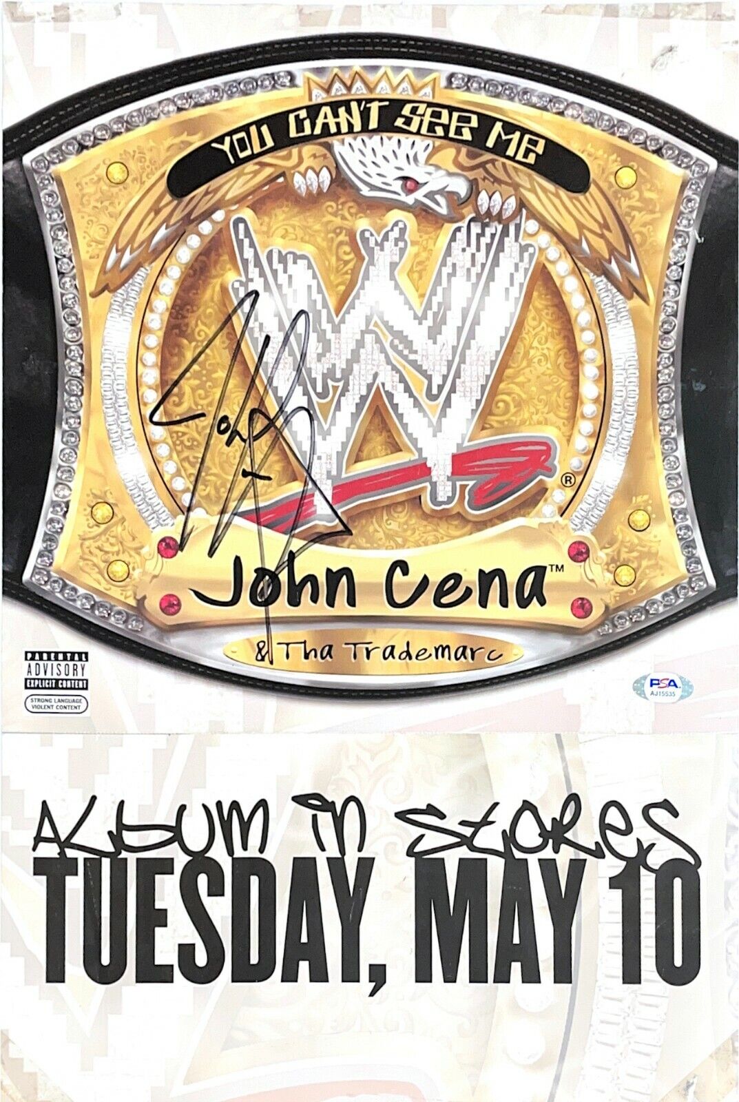 WWE JOHN CENA HAND SIGNED AUTOGRAPHED 18X12 Photo Poster painting WITH PSA/DNA COA VERY RARE