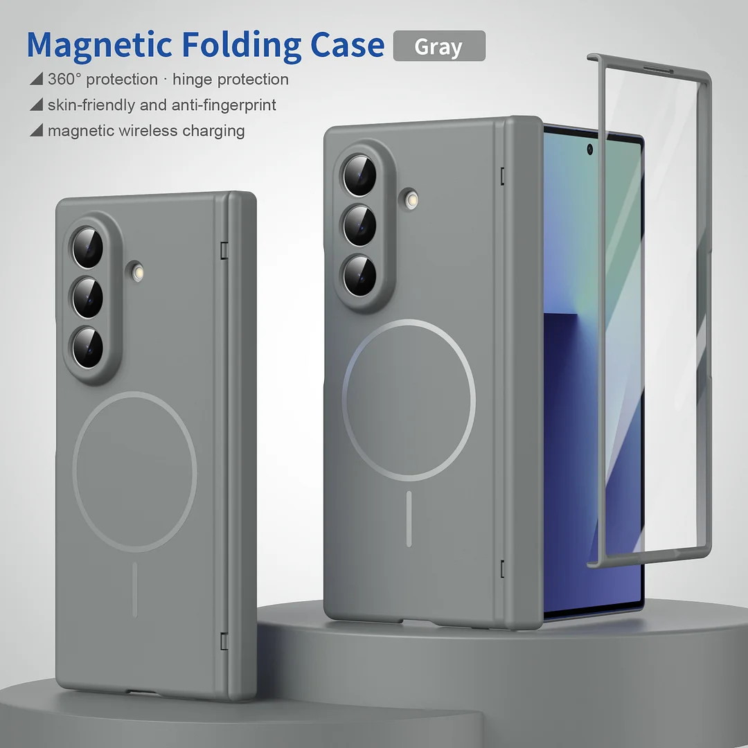 Suitable For Samsung Z Fold7/6 Mobile Phone Case W26 Magnetic Wireless Charging Fold5/4/3 Hinge Shell Film Full Cover