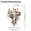 DIY Flower Cross Diamond Painting Acrylic Desktop Decor