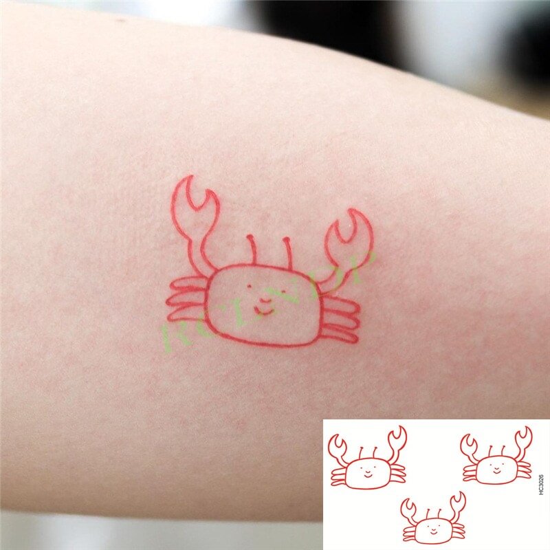 Gingf Temporary Tattoo Sticker Cute yellow rabbit cartoonTatto Flash Tatoo Fake Tattoos for Kids Men Women