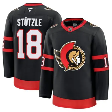 Youth Ottawa Senators #18 Tim Stutzle  Black Home Player Jersey