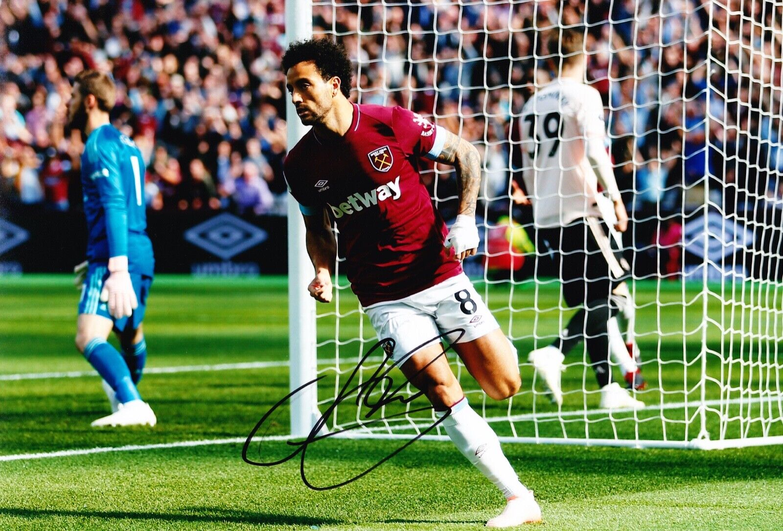 Felipe Anderson SIGNED 10X8 Photo Poster painting West Ham United F.C. AFTAL COA (1402)