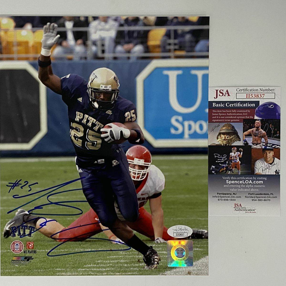 Autographed/Signed LESEAN MCCOY Pittsburgh Panthers 8x10 College Photo Poster painting JSA COA