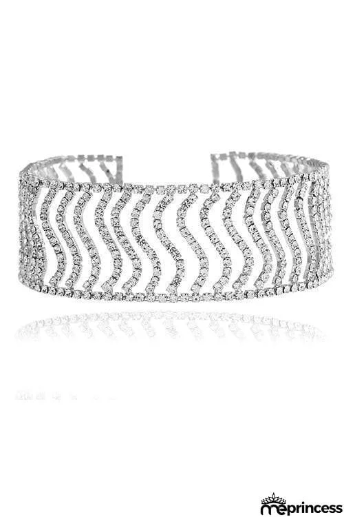 Rhinestone Wide Choker
