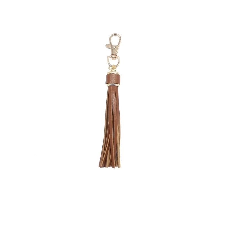 Retro Tassel Pu Leather Alloy Unisex Bag Pendant Keychain