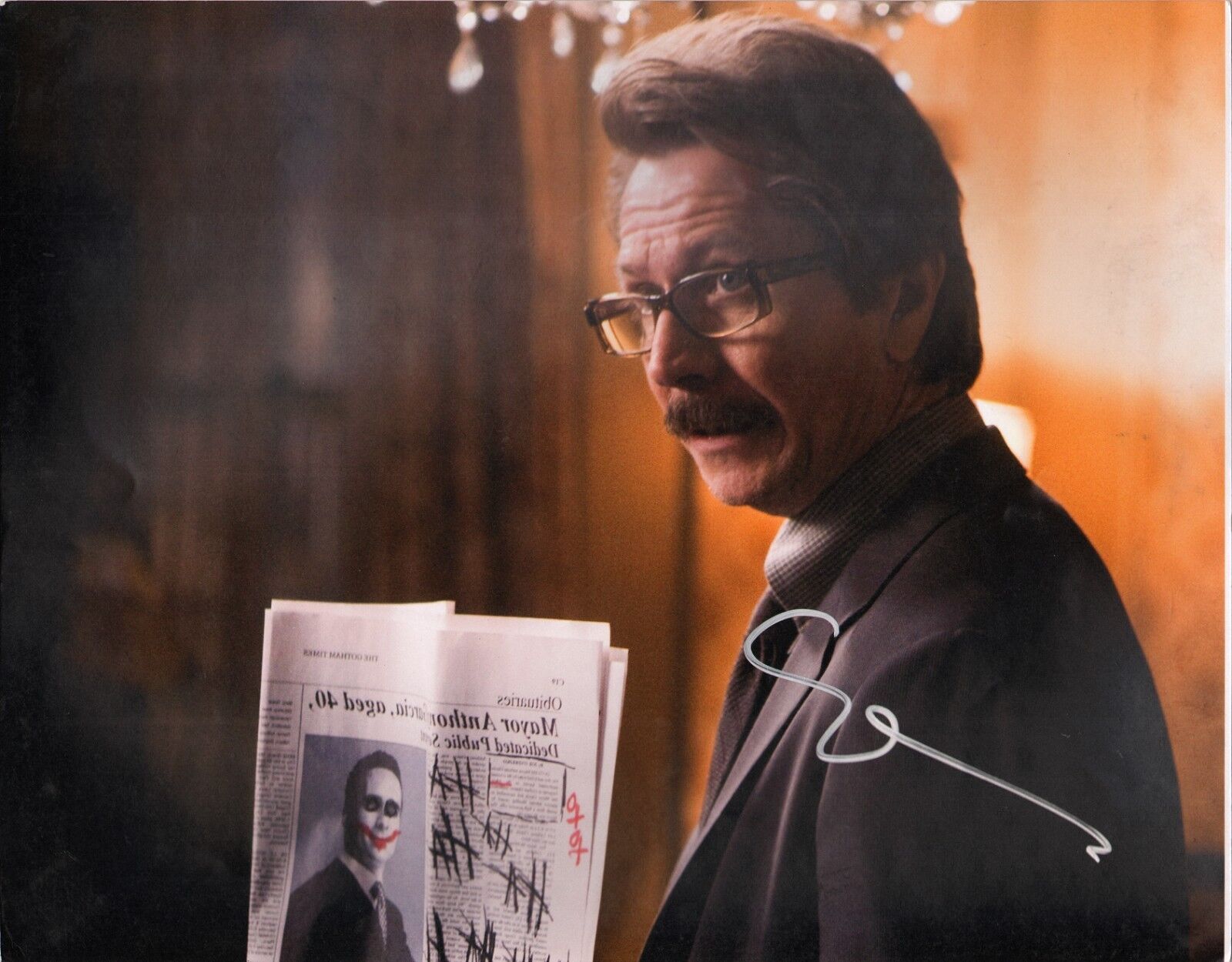 ~~ GARY OLDMAN Authentic Hand-Signed GORDON-BATMAN DARK KNIGHT