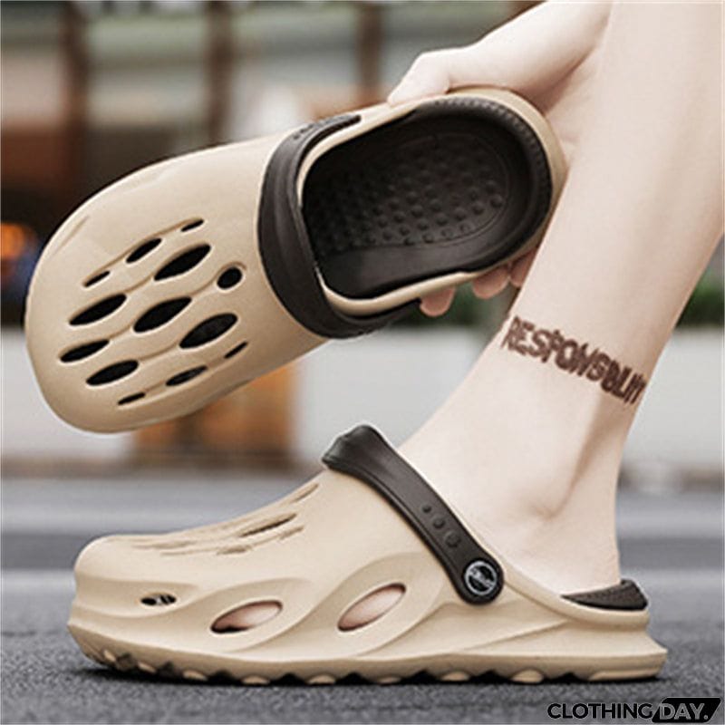 Male summer Outside Wear Non-slip Light Holes Sandals