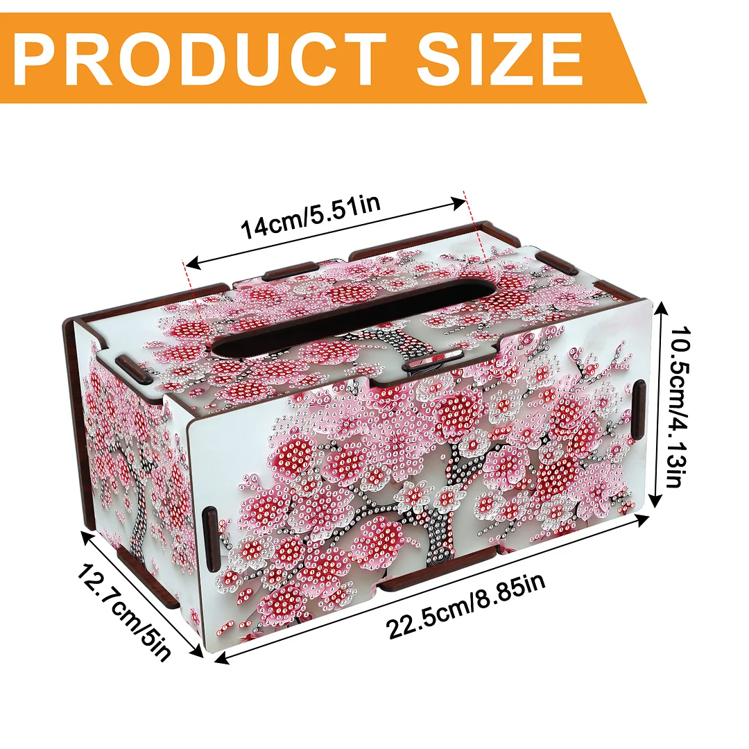 Wooden Diamond Painting Tissue Box for Home and Office Decoration (ZJH037)