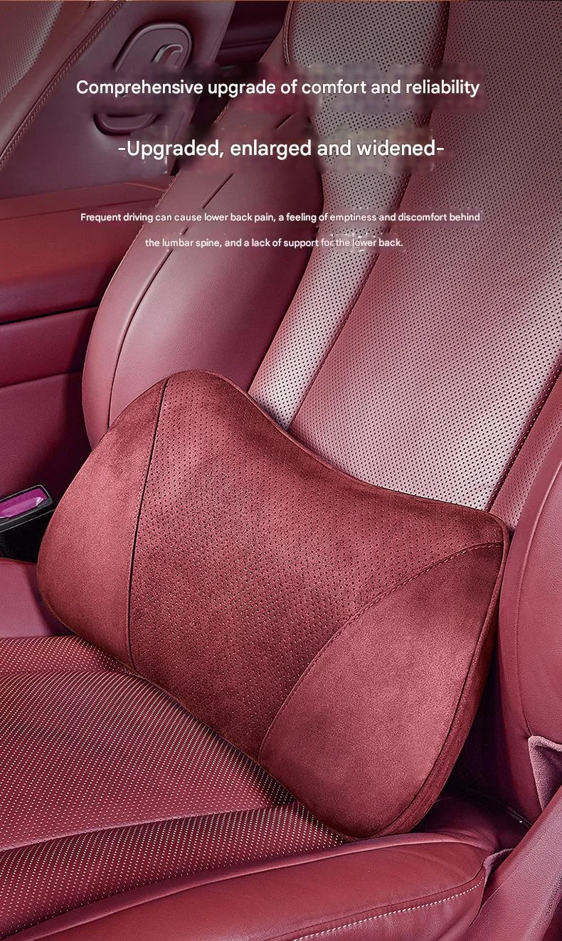2026 Latest Model Car Seat Ergonomic Suede Headrest and Lumbar Support