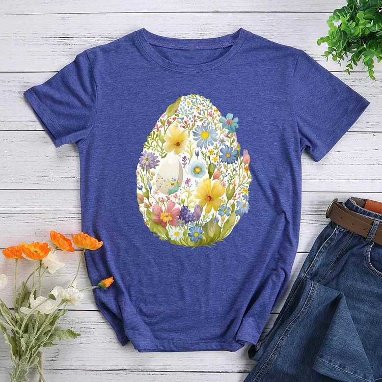 Happy Easter Round Neck T-shirt-0025147